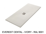 Shower tray, central drain, top of the range, Width 75 to 200 X 75 to 100 cm, PN24 non-slip solid resin, 10 colours, 5-year guarantee, Free fast delivery